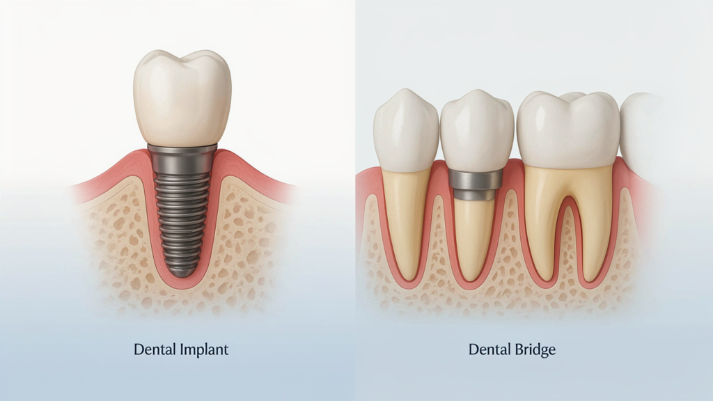 dental implants vs bridge