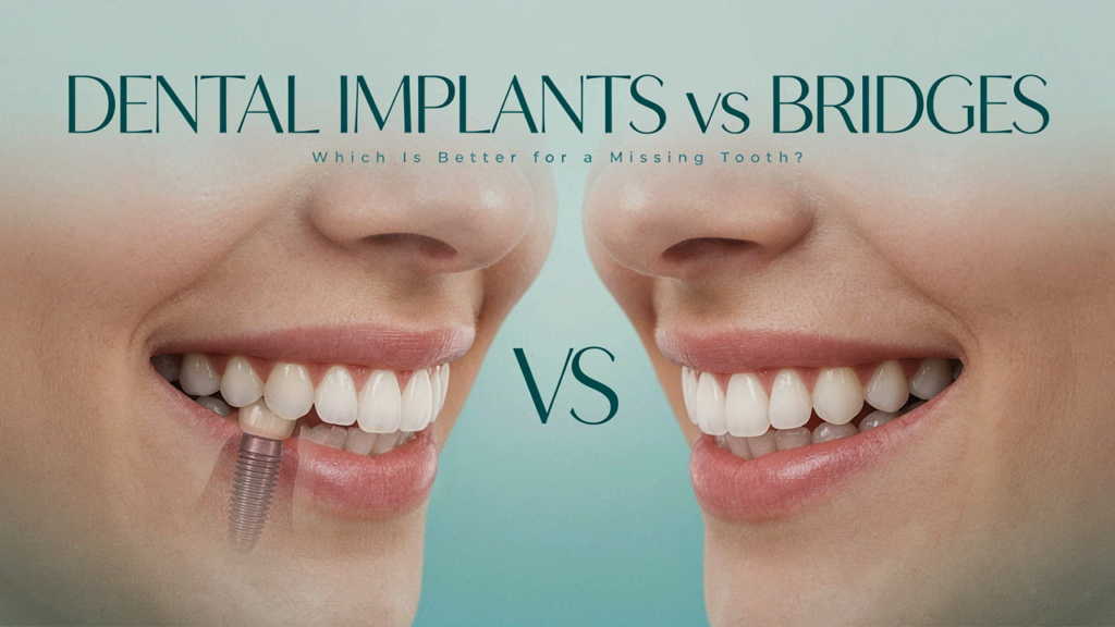 Dental Implants vs Bridges – Missing Tooth Replacement