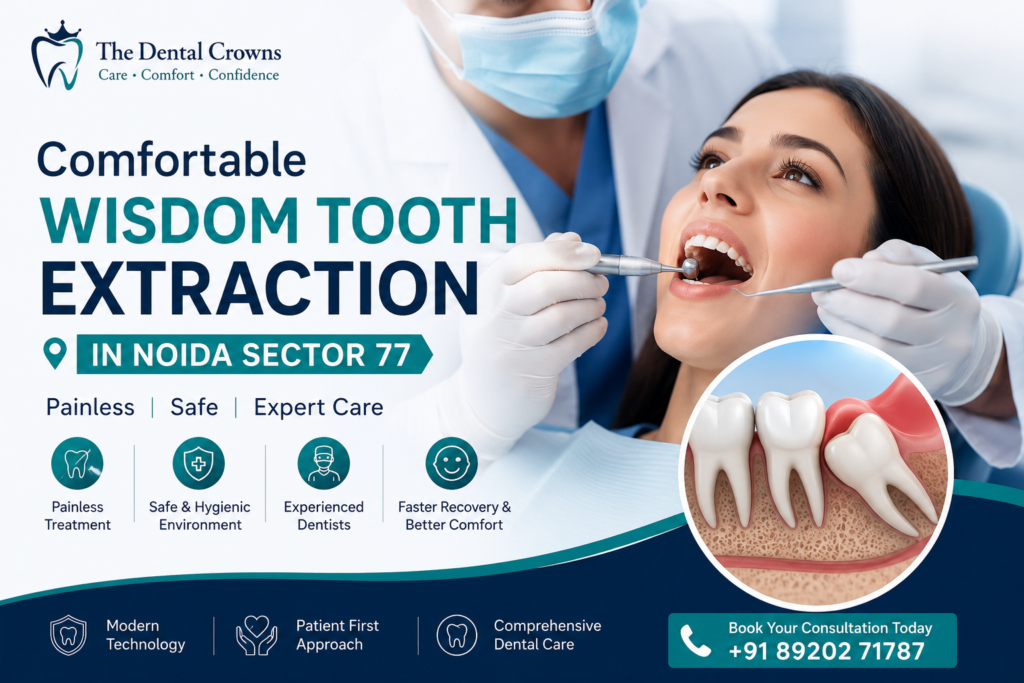 comfortable wisdom tooth extraction in Noida Sector 77