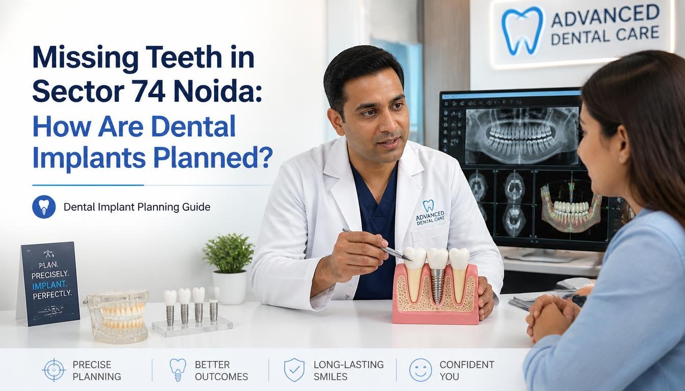 Missing Teeth in Sector 74 Noida: How Are Dental Implants Planned?