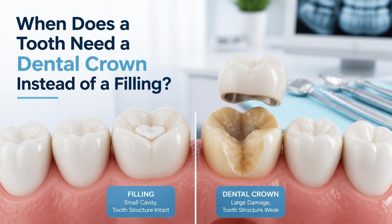 When Does a Tooth Need a Dental Crown Instead of a Filling?