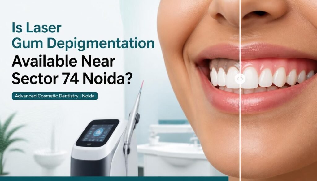 Laser Gum Depigmentation Near Sector 74 Noida