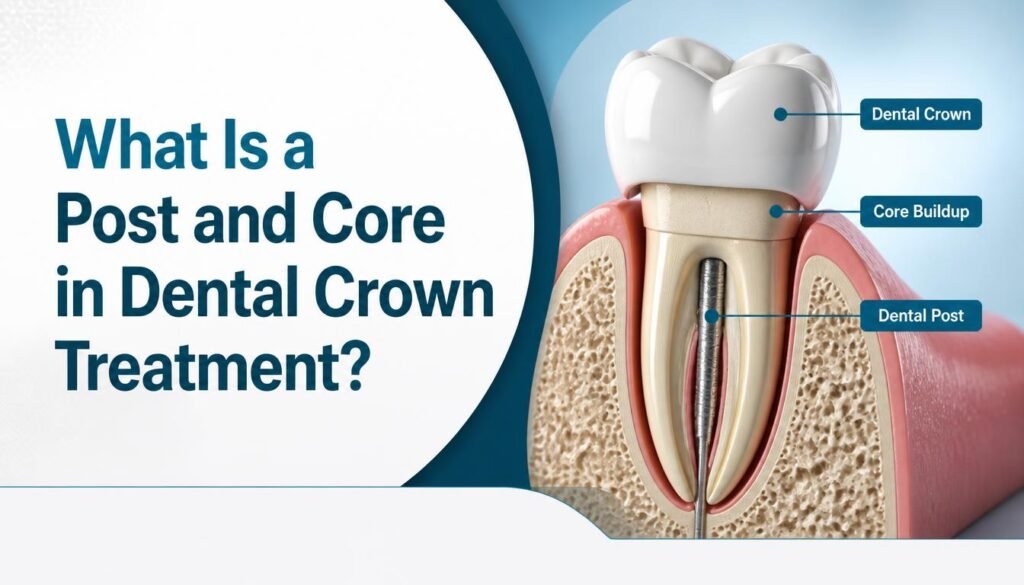 what is a post and core in dental crown treatment