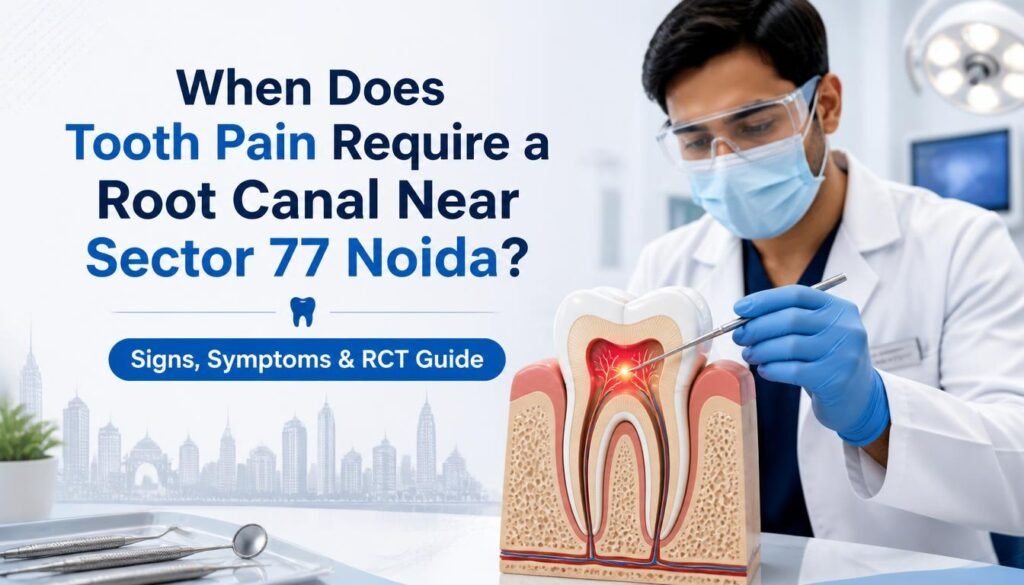 When Does Tooth Pain Require a Root Canal Near Sector 77 Noida?