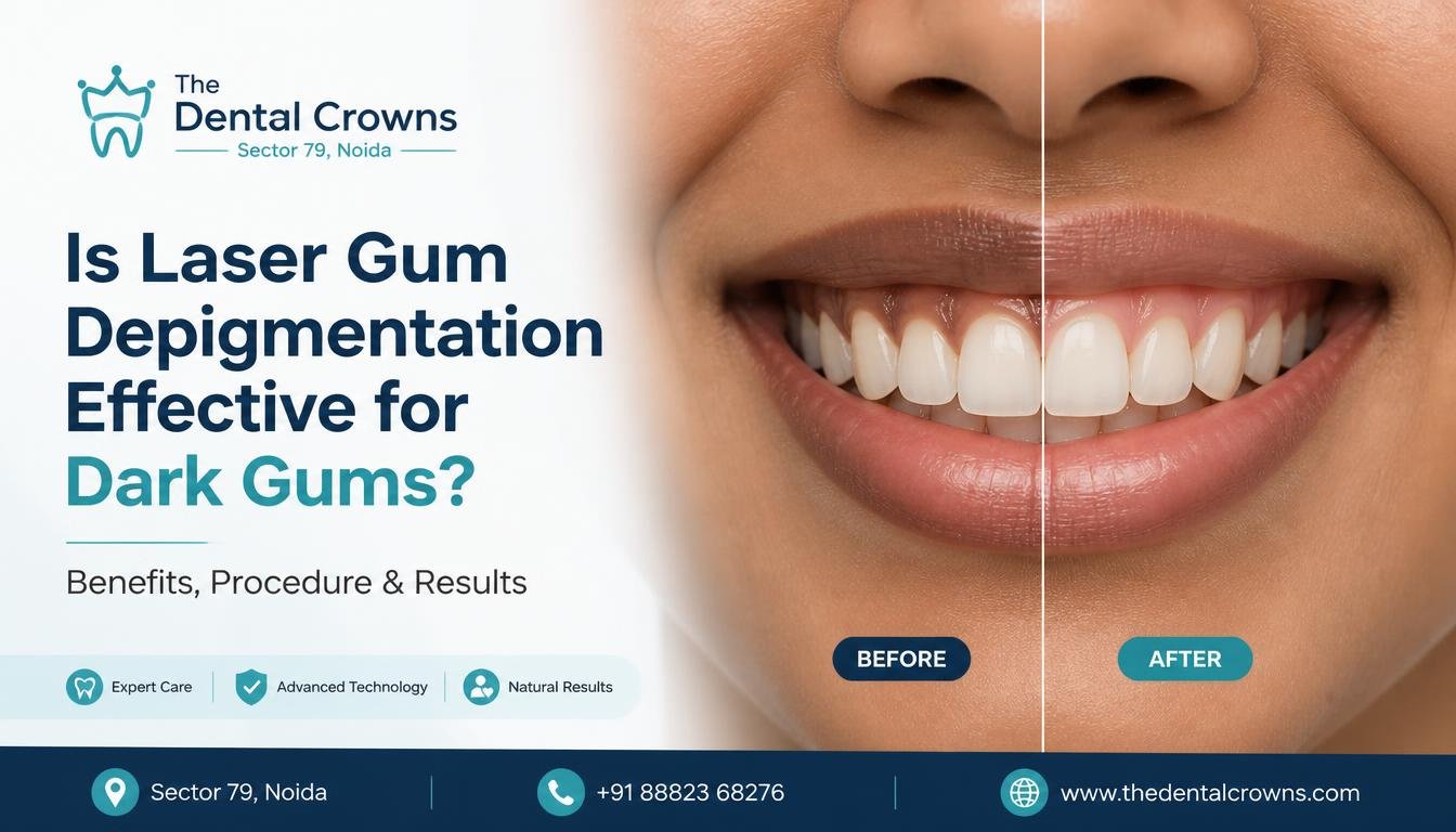 Is laser gum depigmentation effective for dark gums?