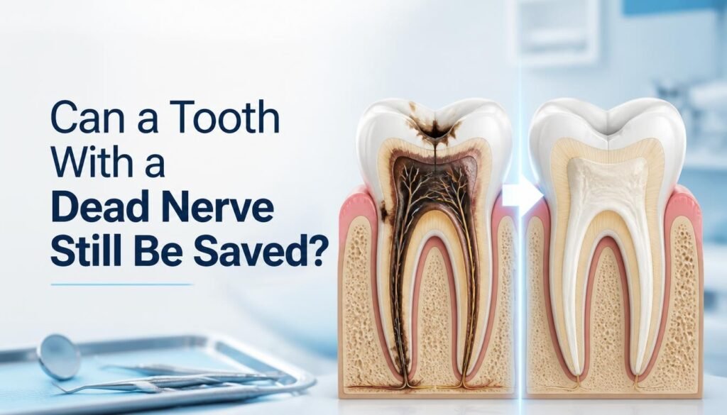Can a tooth with a dead nerve be saved