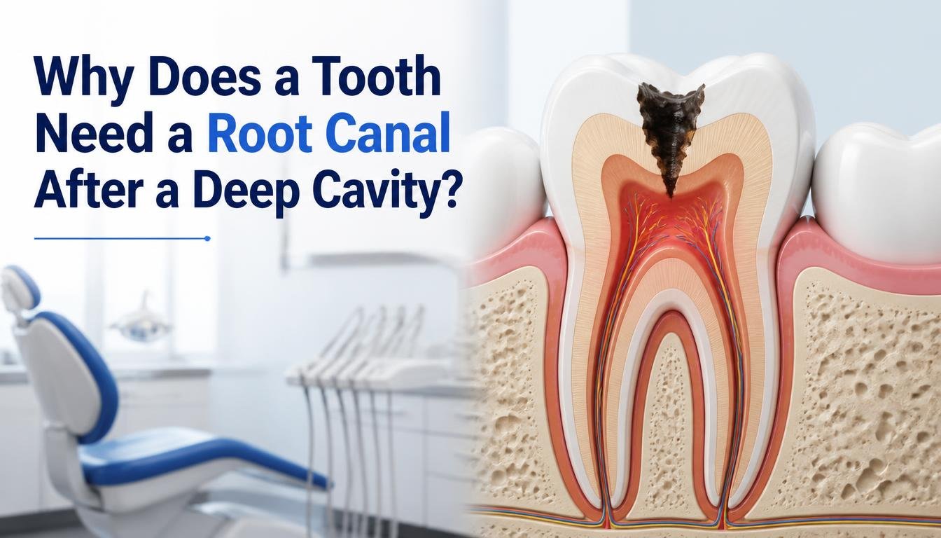 why does a tooth need a root canal after a deep cavity